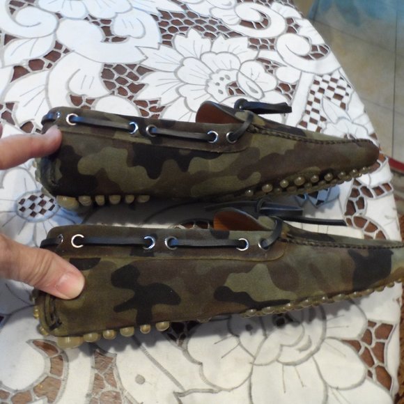 New The Original Car Shoe Men\'s Green Suede Printed Camouflage Size US 6.5 main image 6